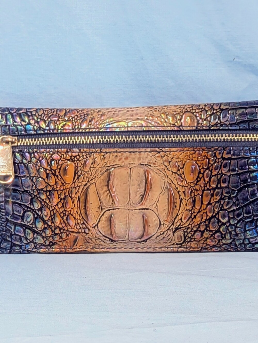 🔷 EUC Brahmin Ady Wallet in Bluestone Mini Melbourne - Picture 2 of 6